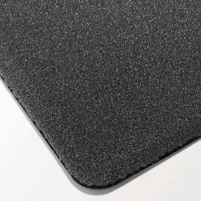Durable Polypropylene Non-Slip Desk Mat with Contoured Edge - Black -