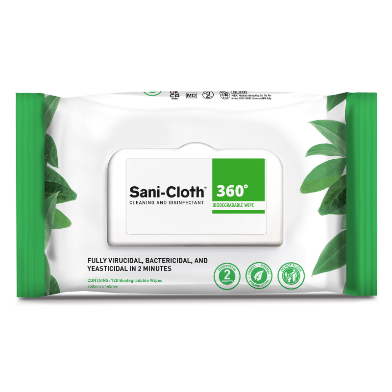 Sani-Cloth® 360 Disinfectant wipes - Pack of 120