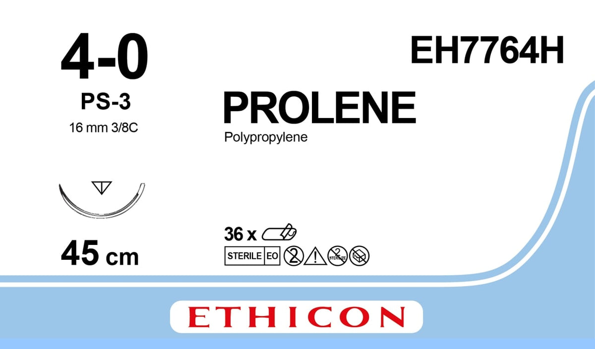 Prolene Blue Non-Absorbent Suture 45cm - Box of 36 -
