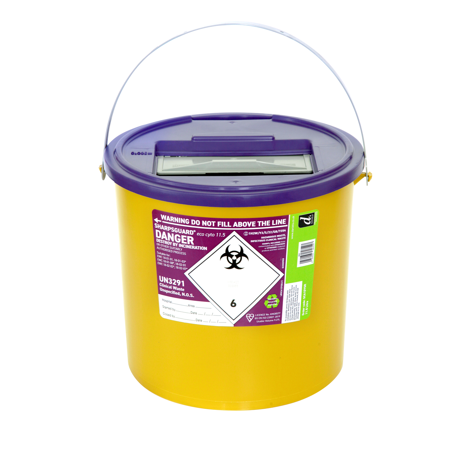 Sharpsguard Cyto 11.5 Litre Sharps Bin -