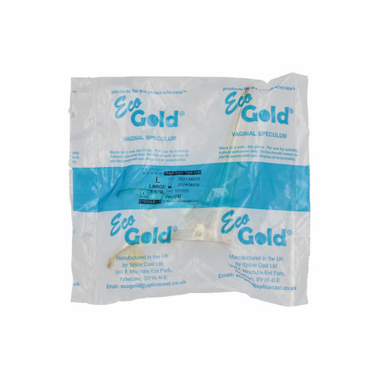 EcoGold Speculum Large (Sterile) With Lock - Blue Single - EcoGold