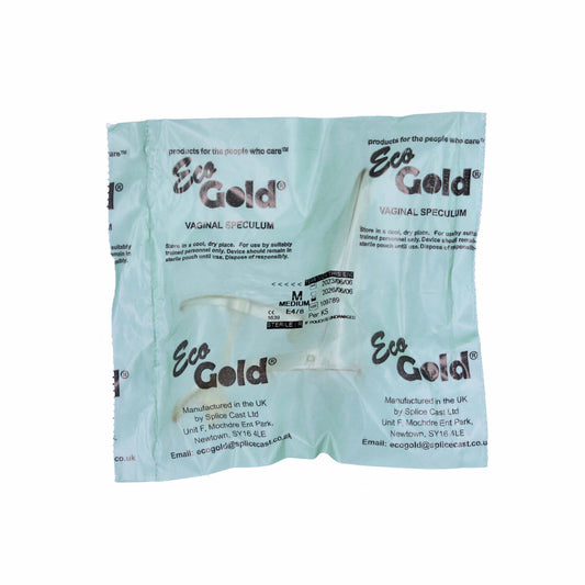 EcoGold Speculum Medium (Sterile) With Lock - Green Single - EcoGold