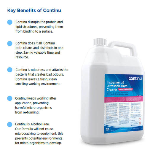 Continu Instrument & Ultrasonic Bath Cleaner – Concentrated 5L -