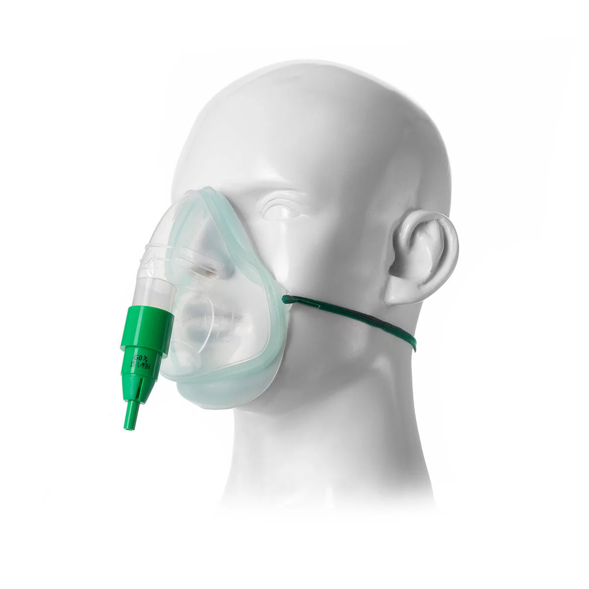 Intersurgical EcoLite Adult Oxygen Mask with Venturi Valve 60% Green - SIngle