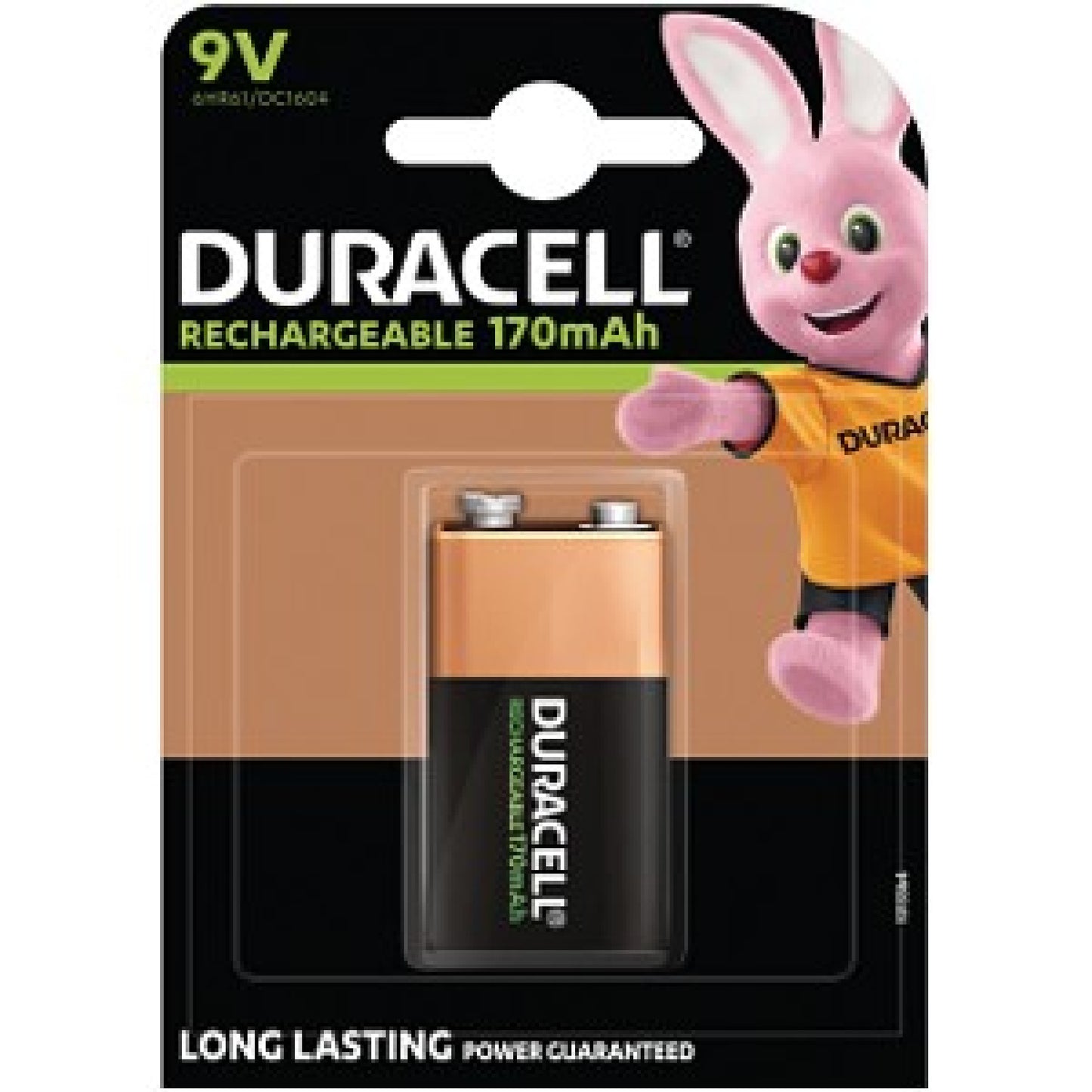Duracell PP3 Rechargeable Battery - NiMH 170mAh 9V - Single -