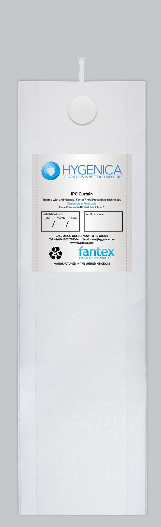 Anti-Microbial treated fantex IPC disposable cubicle curtain - 3.6m x 2m) - EOL -