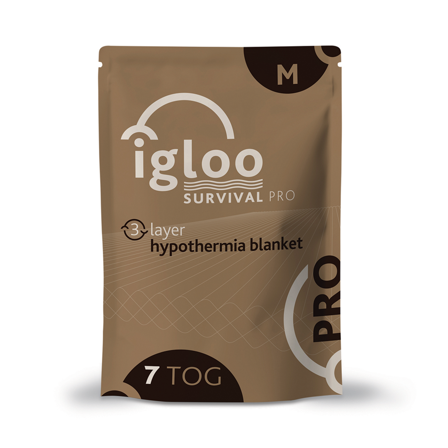 Igloo 7 Tog Emergency Thermal Blanket - 3Layer Medium Coyote Brown -