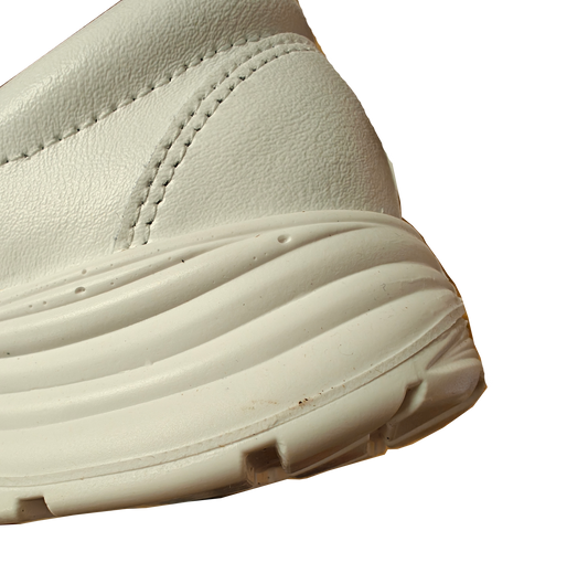 Occupational Shoes Light Loafer - White Smooth Leather Size 5 - Clearance -