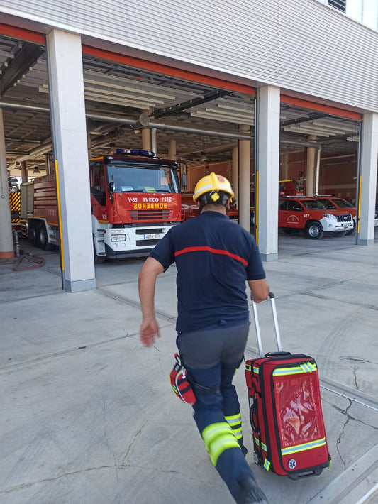 Emerair's Trolley Emergency Respiratory Bag - Red Polyamide -