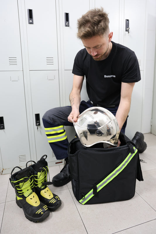 Secure Transport Bag for Boots and Helmet - Black -