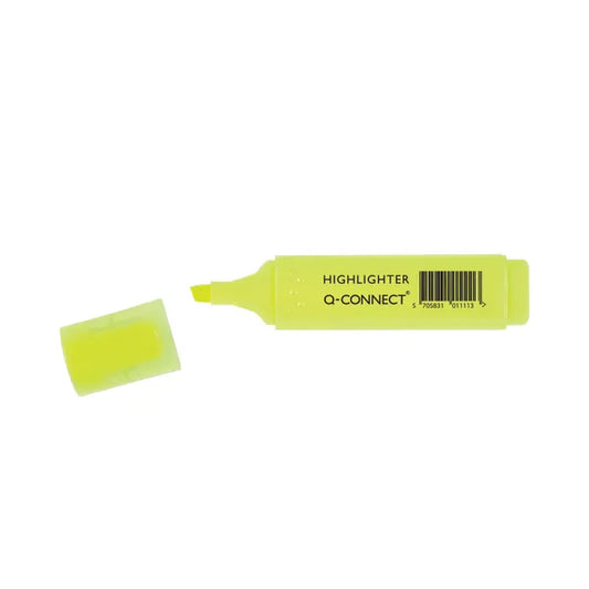 Q-Connect Yellow Highlighter Pen - Pack of 10 - Vow