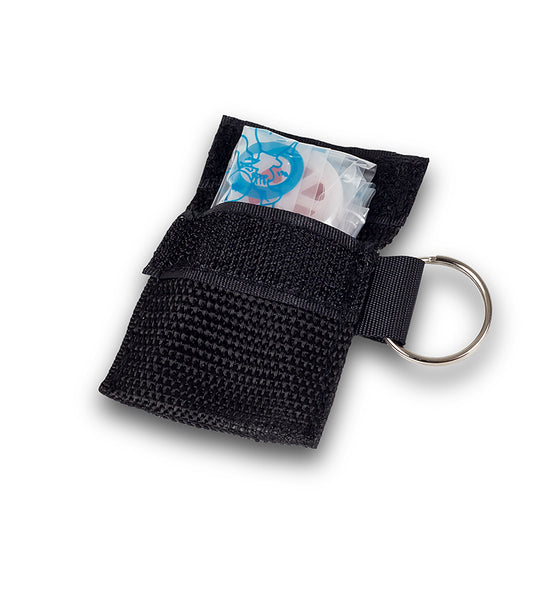 Key Ring CPR Mask Bag - Black -