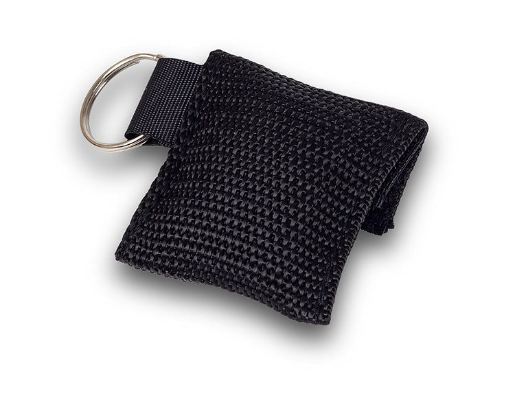 Key Ring CPR Mask Bag - Black -
