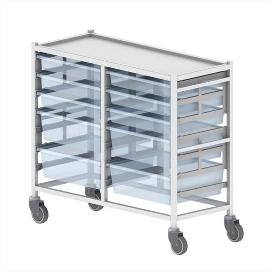 Shuttleworth Wide Double Medical Storage Trolley