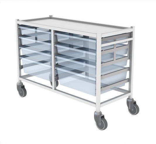 Shuttleworth Low Wide Double Medical Storage Trolley