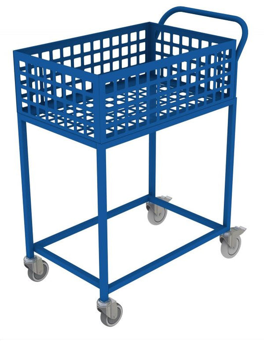 Shuttleworth Medical Records Trolley with Top Basket