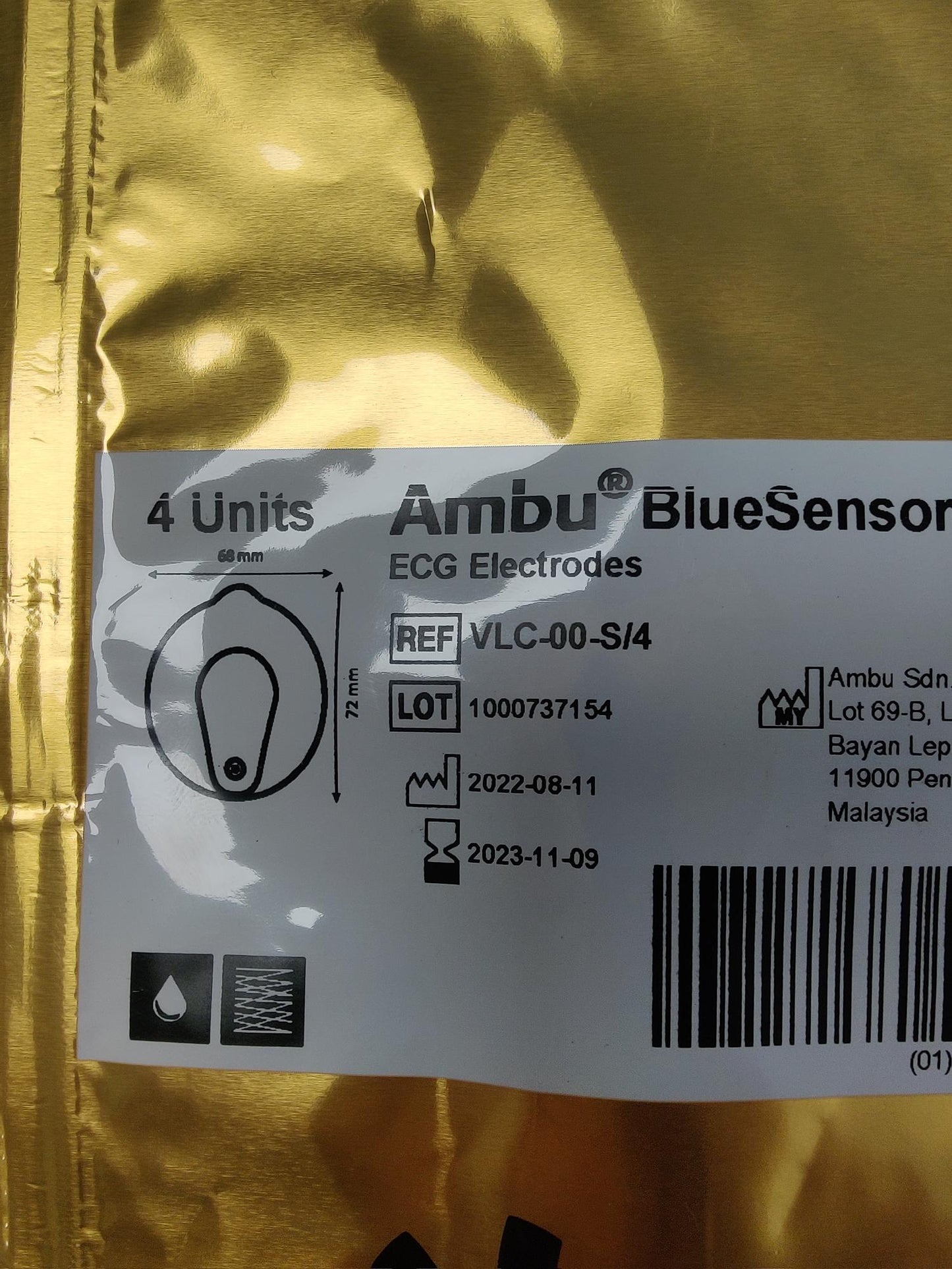 Ambu Blue Sensor Electrodes Pack of 4 - CLEARNANCE