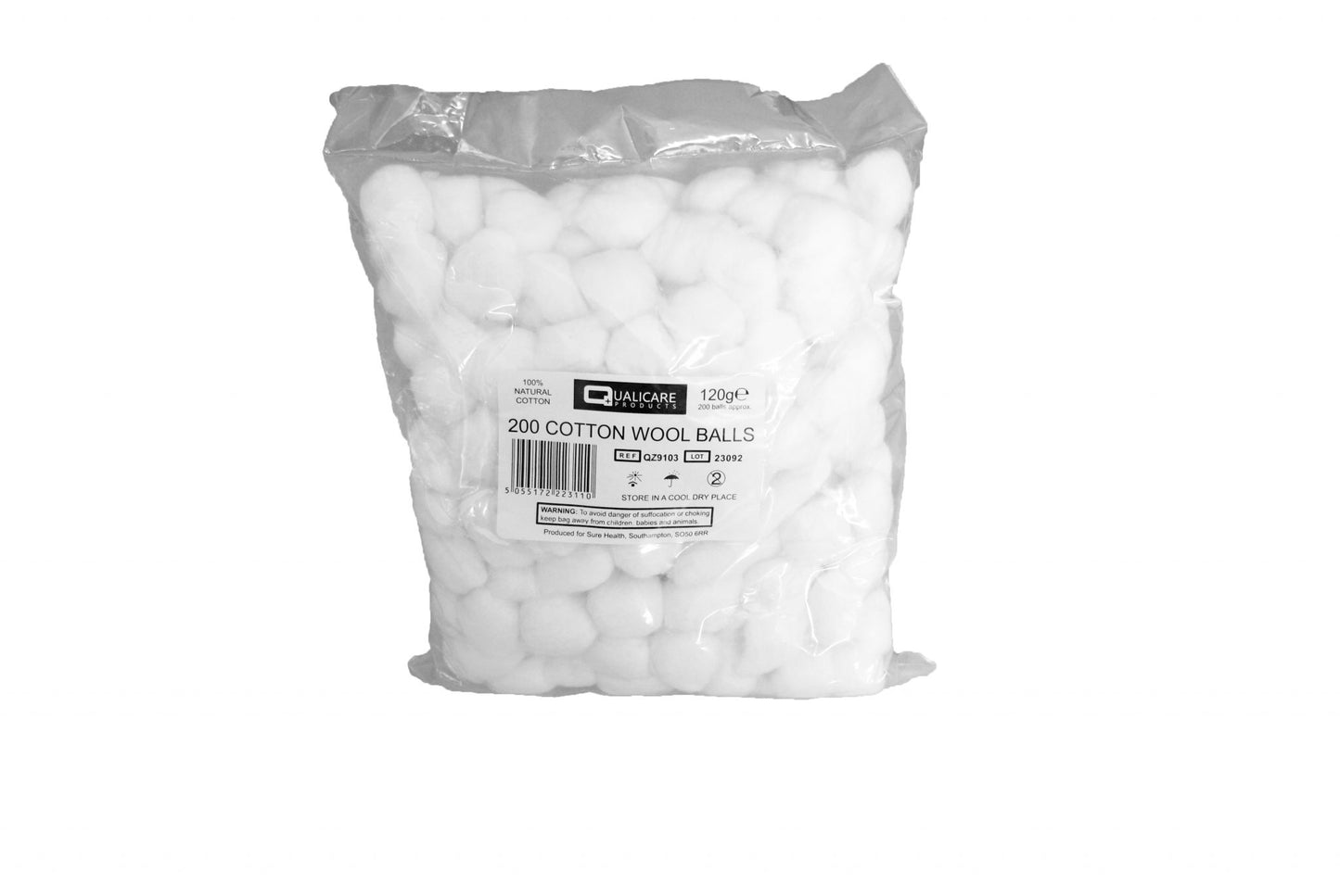 Cotton wool balls x 200/120g - Non Sterile