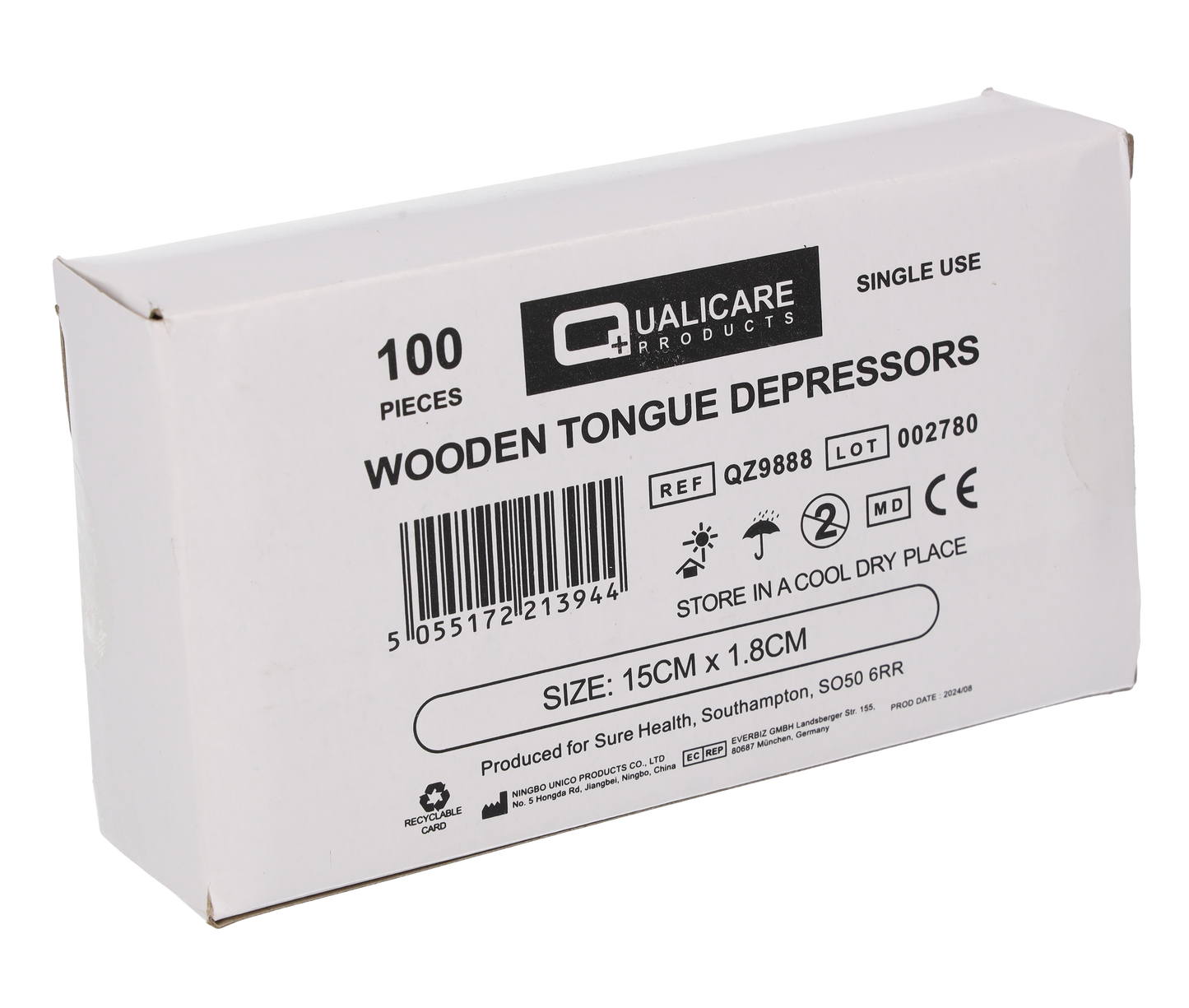 Wooden Tongue depressors x100 - Medisave UK