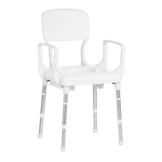 Lyon Stable Commode Chair with Bucket & Seat Cushion