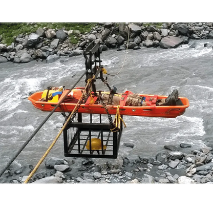 SPENCER® Universal Shell Basket Stretcher. Action photograph of a rescue across the water.