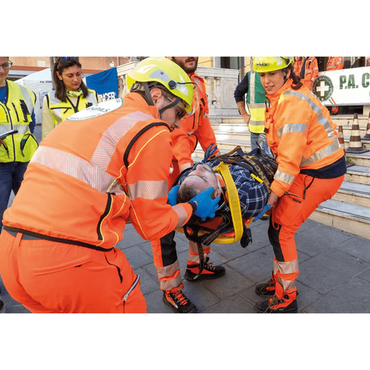 SPENCER® Spider-Rock Straps System For Spine Boards - in use.