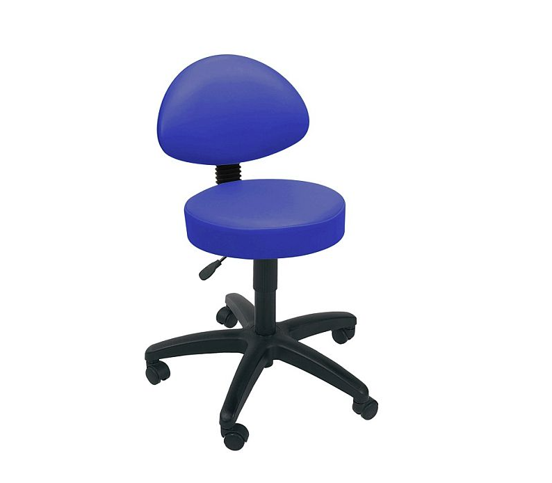 Sunflower Gas-Lift Stool with Back Rest and Castors -