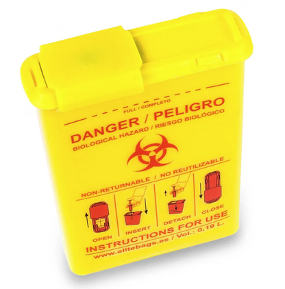 CONBIO'S Pocket-Sized Conotainer - Biocontaminated Material - Yellow