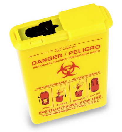 CONBIO'S Pocket-Sized Conotainer - Biocontaminated Material - Yellow
