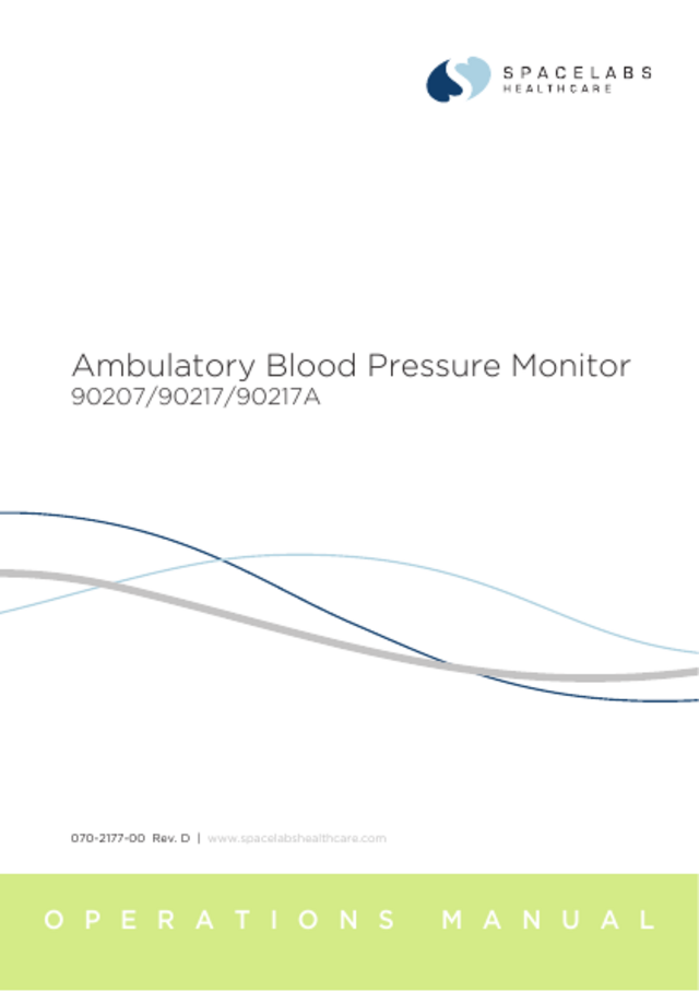 Operation Manual for ABPM Models 90207/90217/90217A -