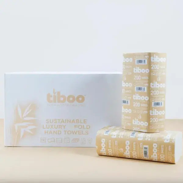 Luxury Sugarcane V-Fold Hand Towels - 2ply - 23cm x 20cm - 3000 Towels -