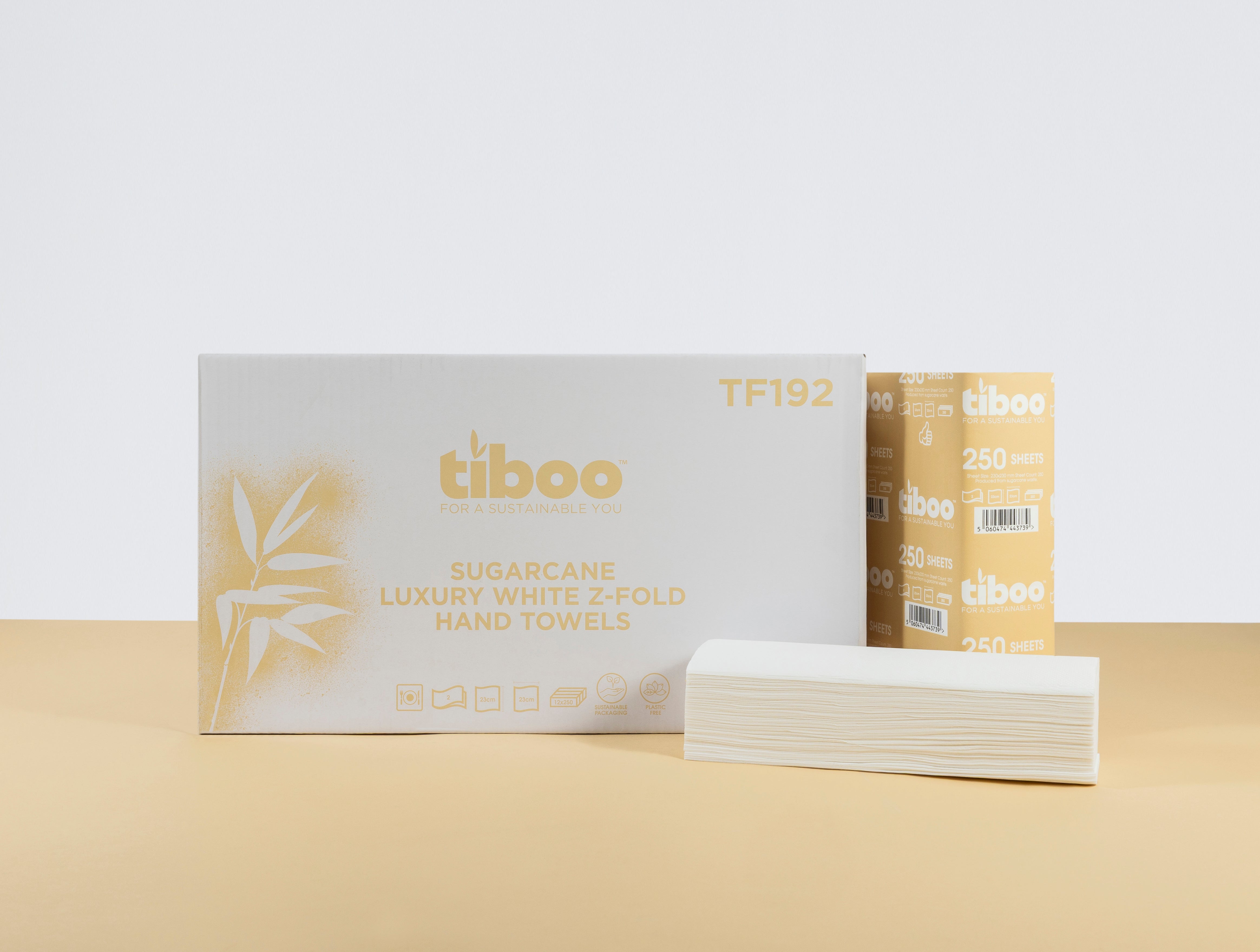 Luxury Z-Fold Hand Towels - White - 2ply - 23x23cm - 3000 Sheets