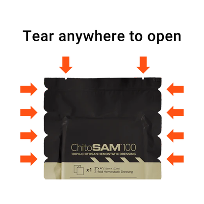 SAM® ChitoSAM™ 100 Haemostatic Dressing 10x10cm (4x4in)