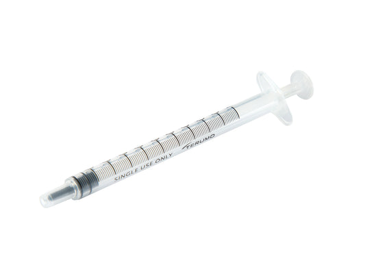 Terumo 1ml 3-Part Syringe with Concentric Luer Slip Tip x 100