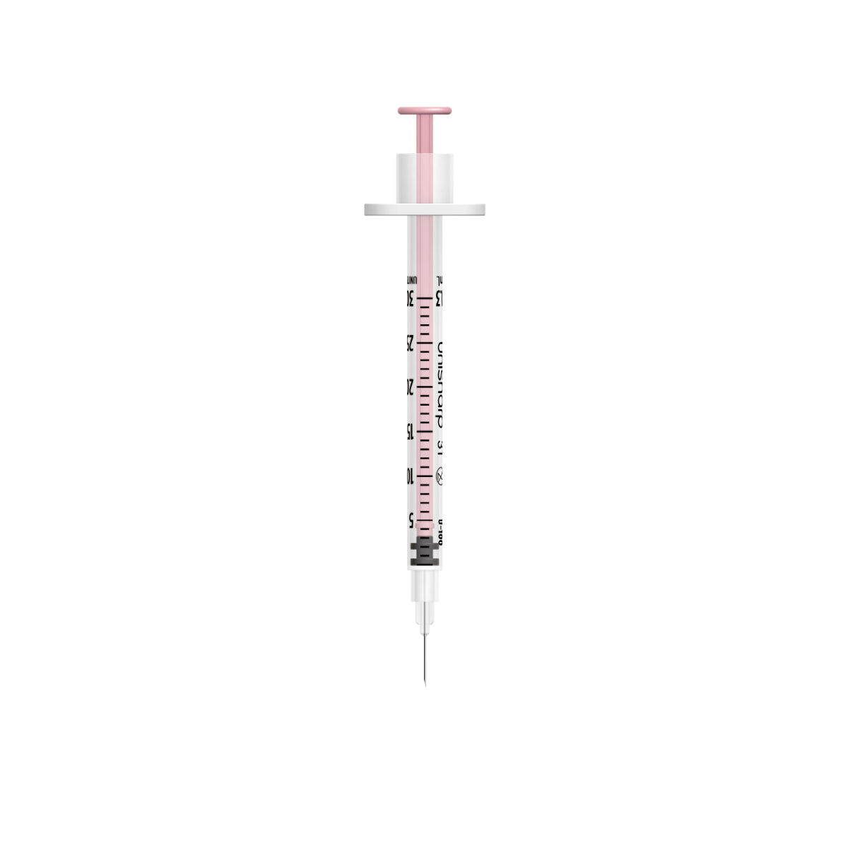 Unisharp 31G 0.3mL Fixed Needle Syringe - Pink Box of 100 - ProAct