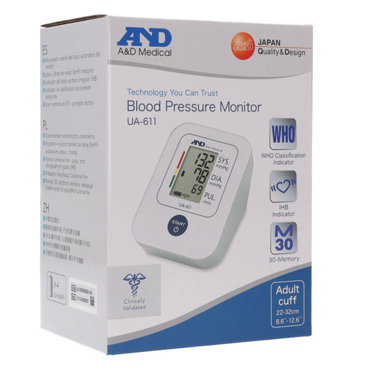 A&D Medical UA-611 Upper Arm Blood Pressure Monitor -