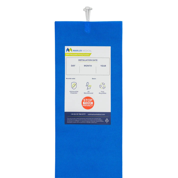 Marlux Medical Antimicrobial Treated Cubicle Curtain - Internal Hanging - 2400mm x 1950mm - Case of 24 -