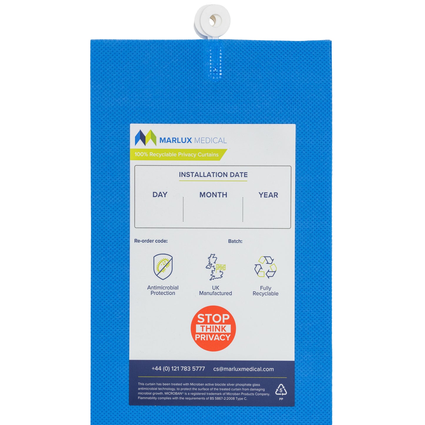 Marlux™ 1.8M x 1.95M Universal Anti-Bac Curtains - Single -