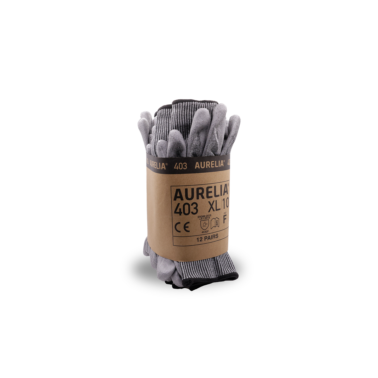 AURELIA 403 - Cut F Protective Glove with Grey PU Coating -