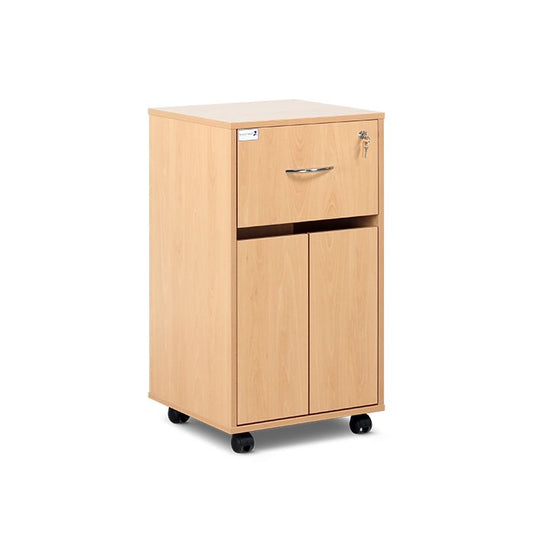 Bedside Cabinet - Lockable Upper Drawer -