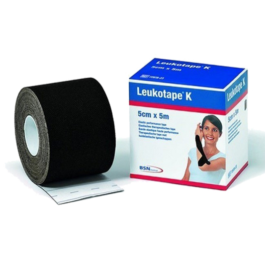 Leukotape® Kinesiology Tape 5cm x 5m - Black Pack of 5