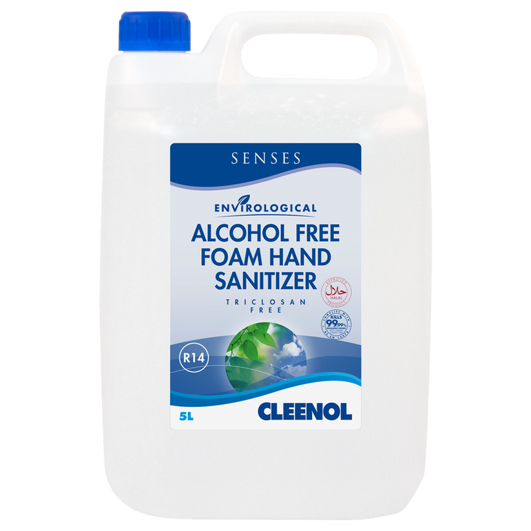 Senses Alcohol Free Foam Hand Sanitizer - 5 Litres - Cleenol