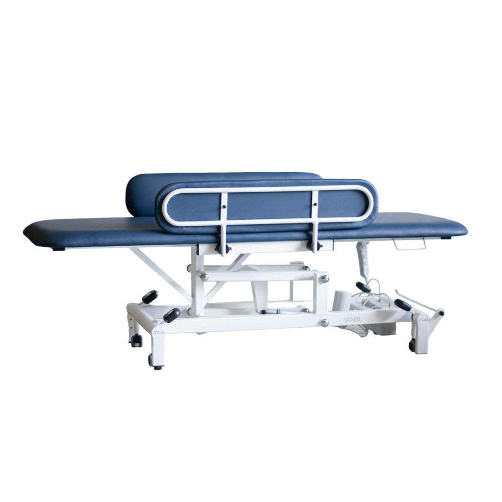 Komfort 1-Section Hydraulic Couch / Changing Table - White Frame/Navy Charcoal -