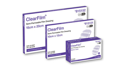 ClearFilm Semi-Permeable Film Dressing - 20cm x 30cm - Box of 10 - NHS ELW698