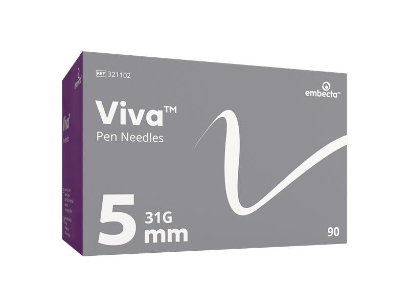 BD Viva™ Pen Needles 0.25mm (31G) x 5mm - Box of 90