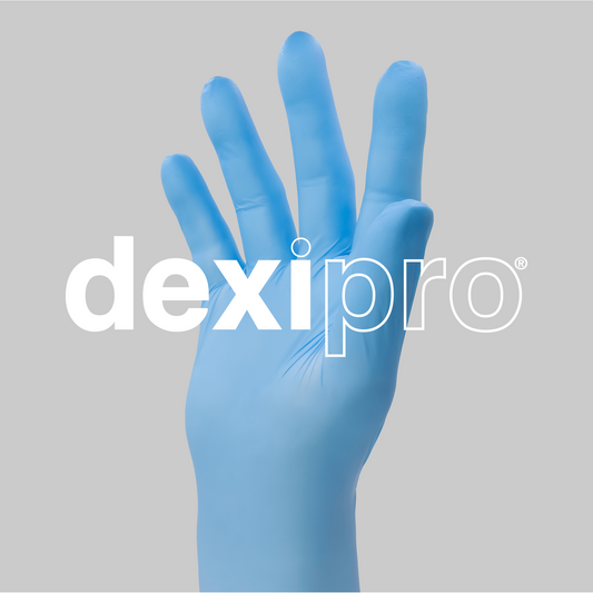 Dexi Pro Blue Nitrile Gloves Powder Free- X-Large -