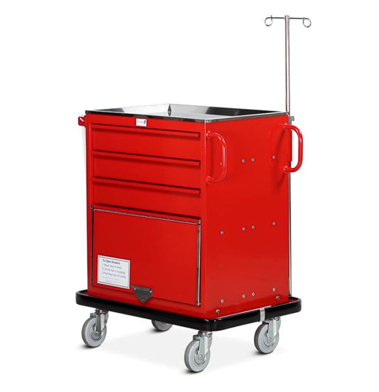 Resuscitation Trolley - 3x Drawers and Lower Cupboard