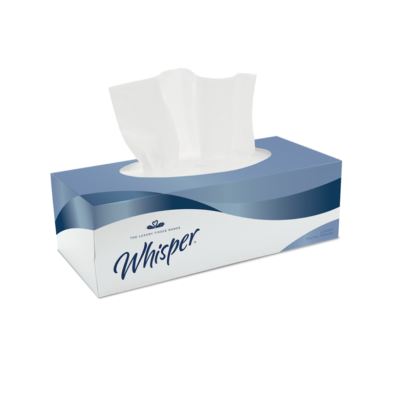 Whisper White Facial Tissues - 2ply - 100 sheets - Case of 36 - Northwood