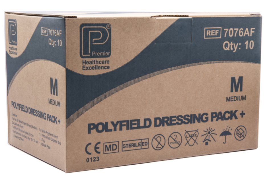 Polyfield Patient Pack Plus (Large gloves) Pack of 10 -