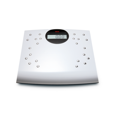 White seca 804 sensa digital personal scales with a black circle at the top. Displayed against a white background.